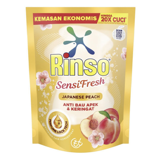 Rinso Molto Anti Node Liquid Laundry Detergent - ( anti stain ) Japanese Peach 510ml